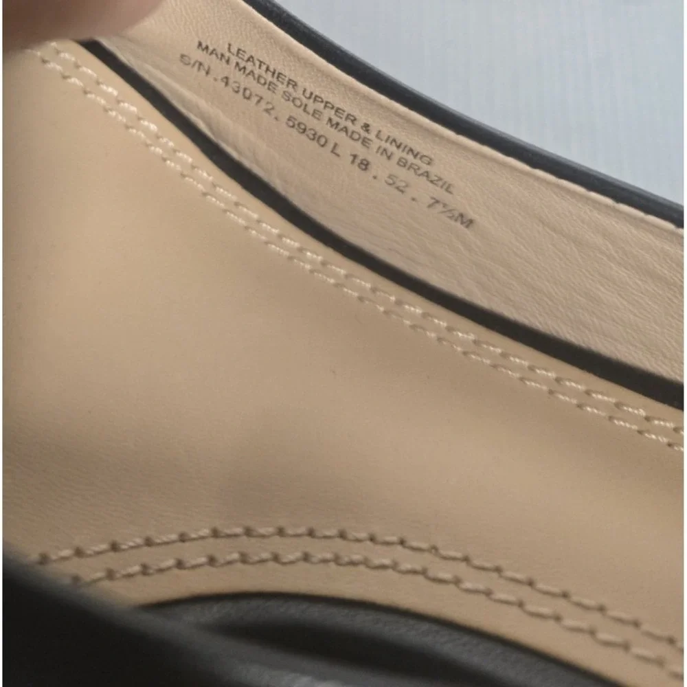 Tory Burch Womens Lowell Ballet Flat North Leather Black Size 7.5 M